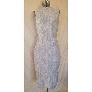 House Of Harlow 1960 Womens‎ Sweater Dress Ribbed Size XS Sleeveless Gray Winter